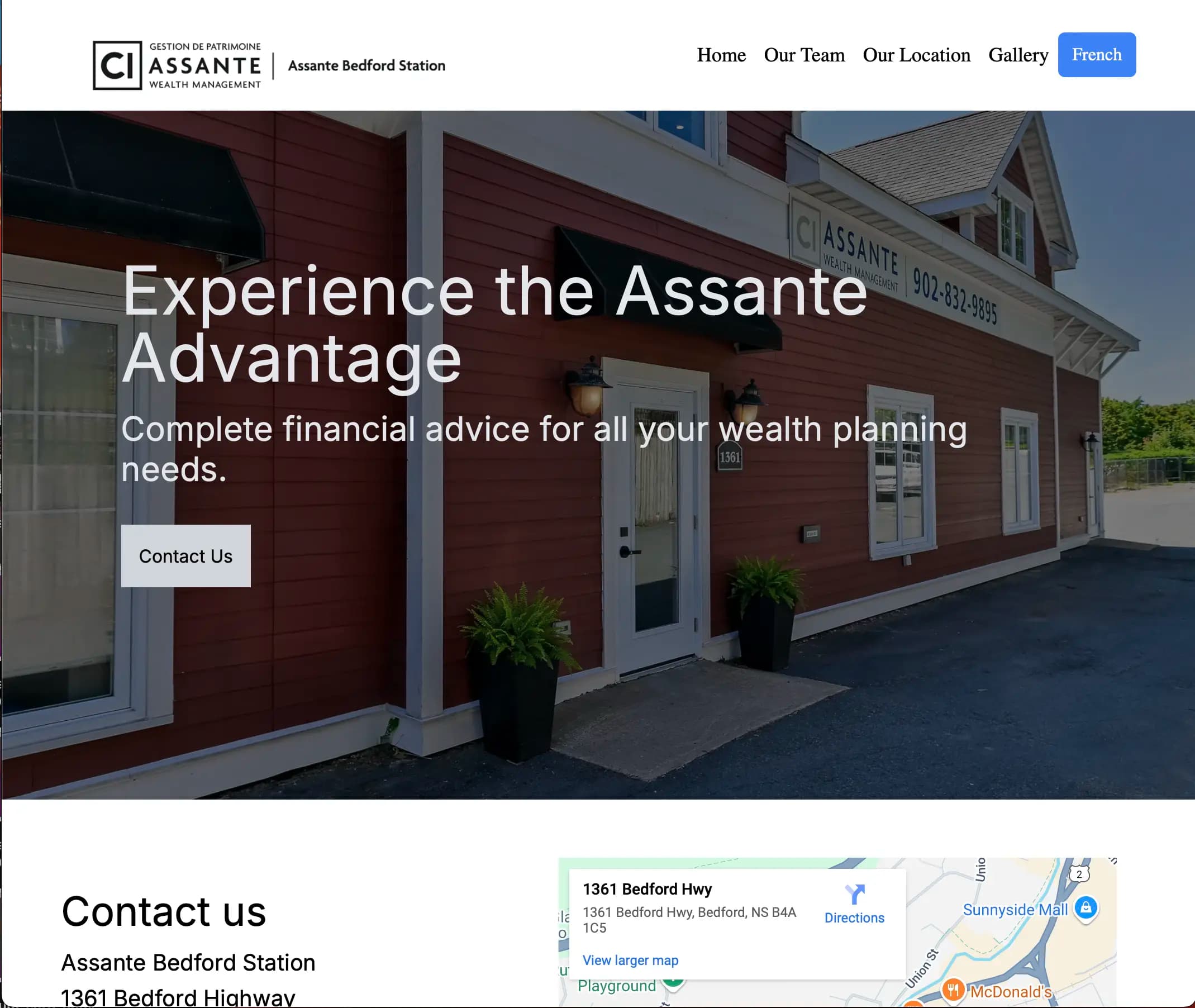  alt: "Creative web design Halifax for Assante Bedford Station